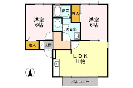 トゥインクル東和田の間取り