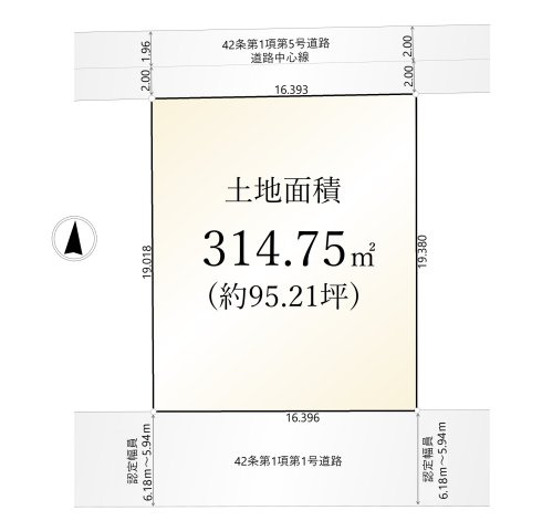 豊島区千川1丁目 限定1区画の区画図|有楽町線・副都心線「千川」駅徒歩4分の快適な立地
両面道路に面する整形地