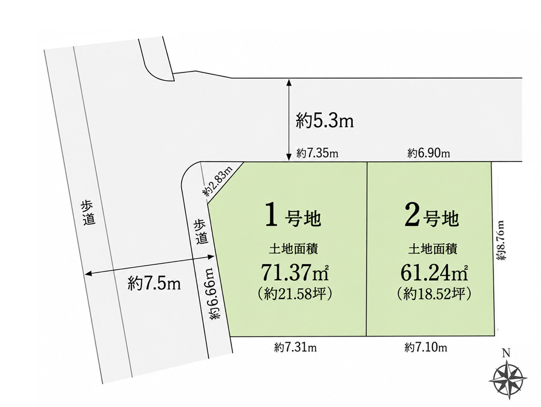 大橋＿建築条件付売地　１号地の画像