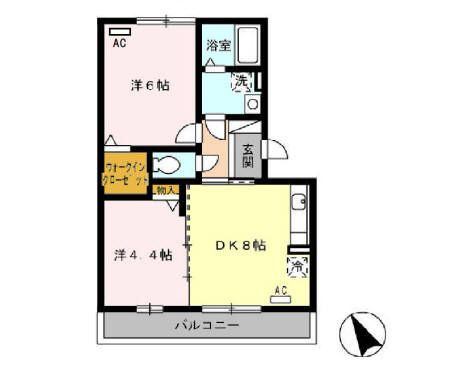 レザン長根　Ｂの間取り