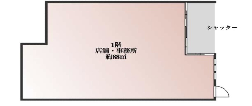 吹田市元町の店舗事務所の間取り