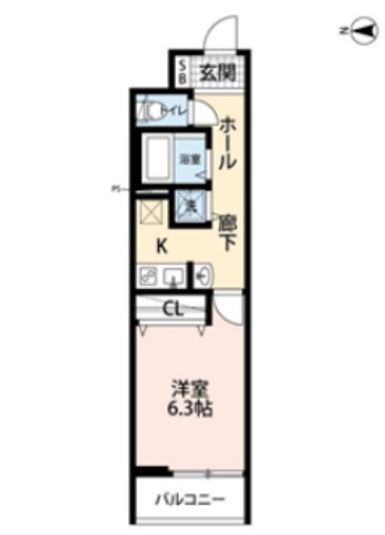 リーブルファイン獨協大学前　2号棟の間取り