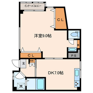 コーポＡⅡの間取り|間取りです。