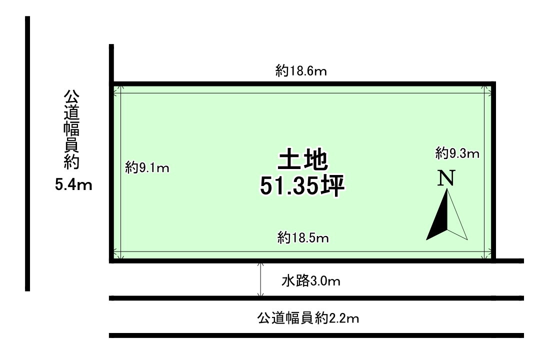 売土地　大和高田市田井新町　の土地図