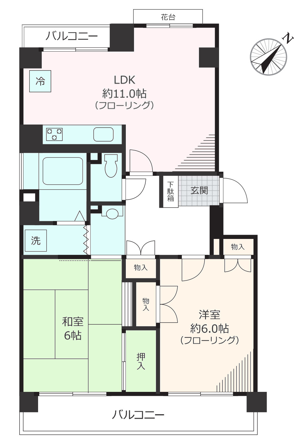 ラポール白山の間取り