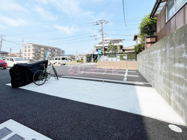 福岡市南区弥永５丁目のアパートのバルコニー
