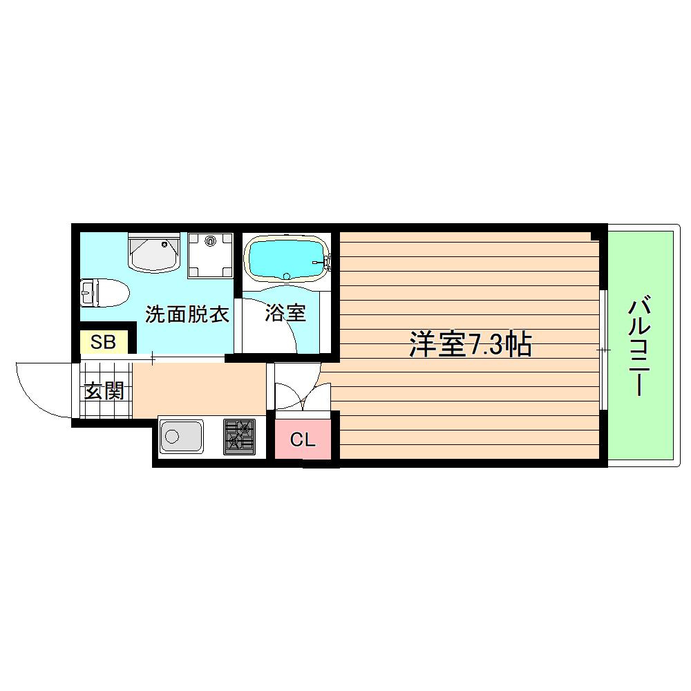 大阪市都島区高倉町１丁目の賃貸マンションの間取り