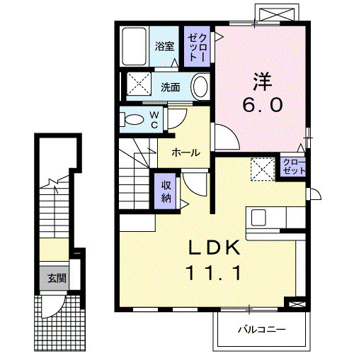 リーヴァ菅池 Aの間取り