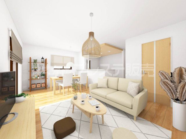 奈良市南京終町６丁目の新築一戸建 全１５区画の居間・リビング|４号地リビング完成イメージ／