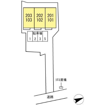 ラフィーユⅡの区画図