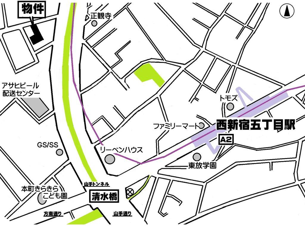 ライオンズマンション中野弥生町の地図