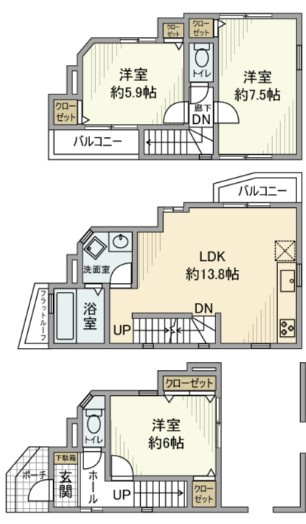 東古市場戸建の間取り|間取りです。