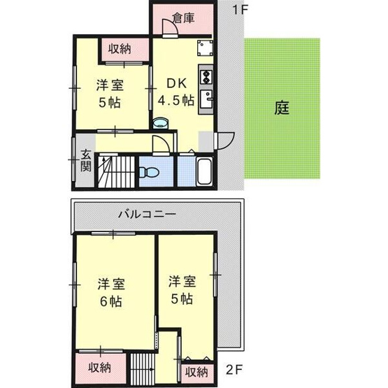 【間取り】 | 家庭菜園と大型犬と暮らせる貸家