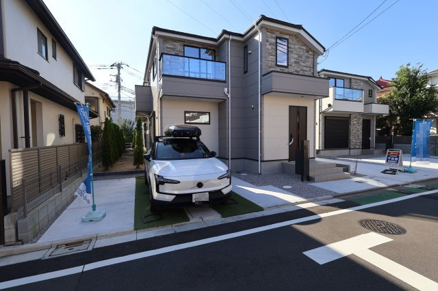 《仲介手数料無料》三鷹市井口５丁目2-27新築一戸建て‎KEIAI Graceの外観|撮影日 2026年10月8日 14:30 晴れ