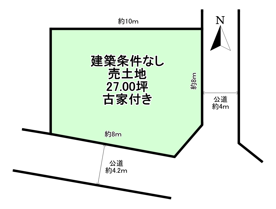 売土地　橿原市木原町の土地図