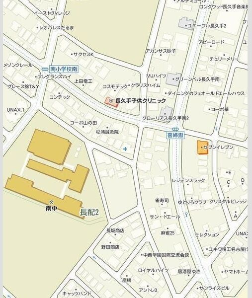 コーポ山ノ田の地図