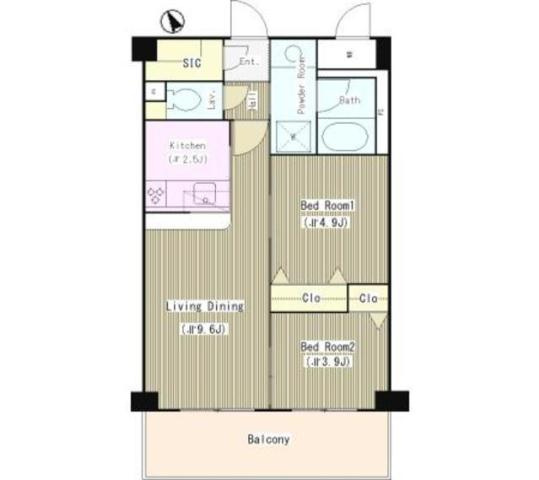 武蔵野市西久保１丁目の賃貸マンションの間取り