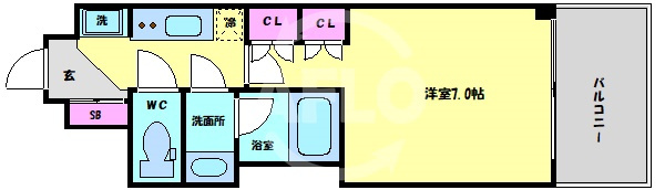ルネフラッツ谷町四丁目の間取り|ルネフラッツ谷町四丁目　間取り
