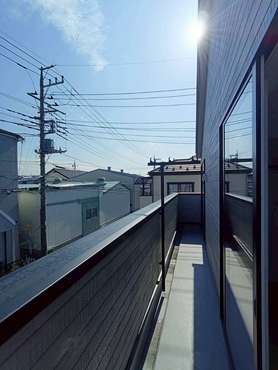 八潮市　伊草1丁目　新築戸建　全2棟のバルコニー|施工例です