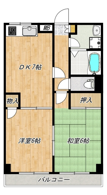 キャッスル島村の間取り|使いやすい間取りです☆
