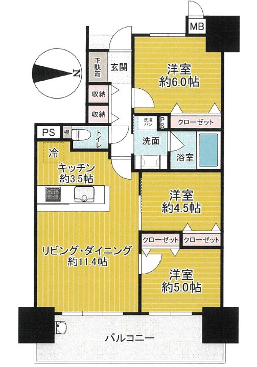 サーパス船越の間取り
