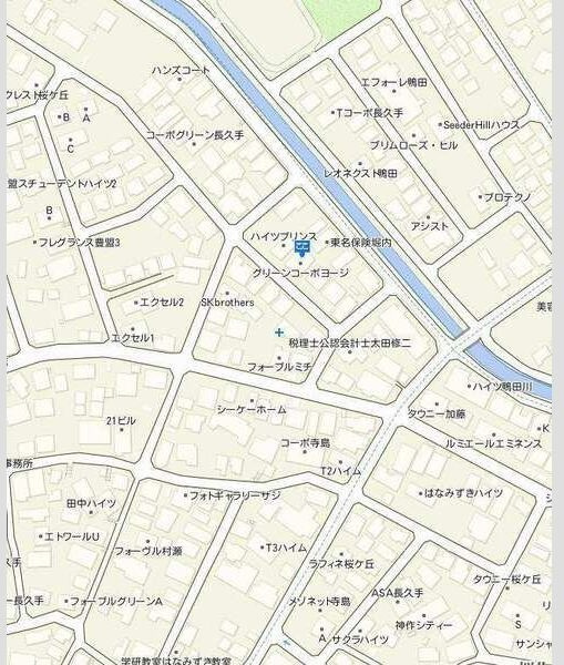 グリーンコーポヨージの地図