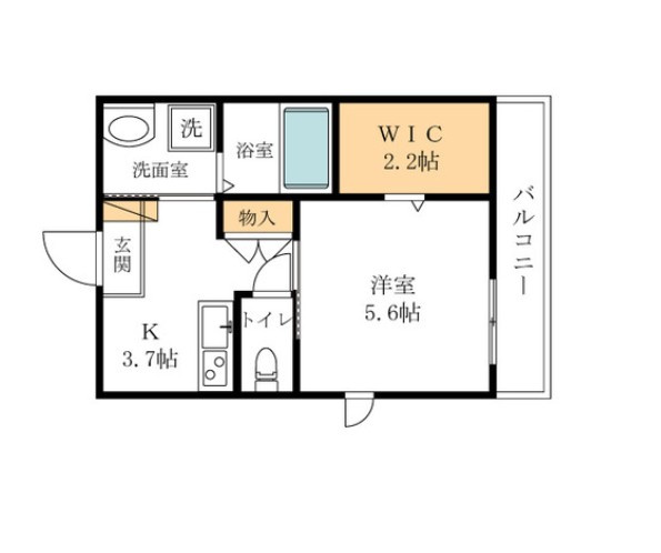 Ｍａｉｓｏｎ　ｄｅ　Ｆｏｒｅｓｔ　メゾンドフォレストの間取り|★２．２帖のウォークインクローゼットあり★
