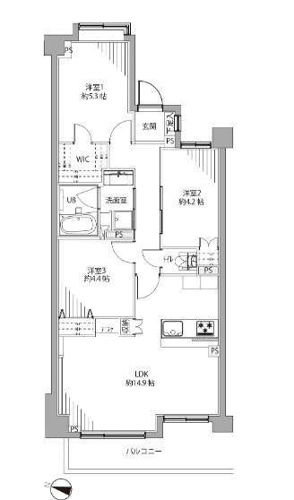 コスモ久地の間取り