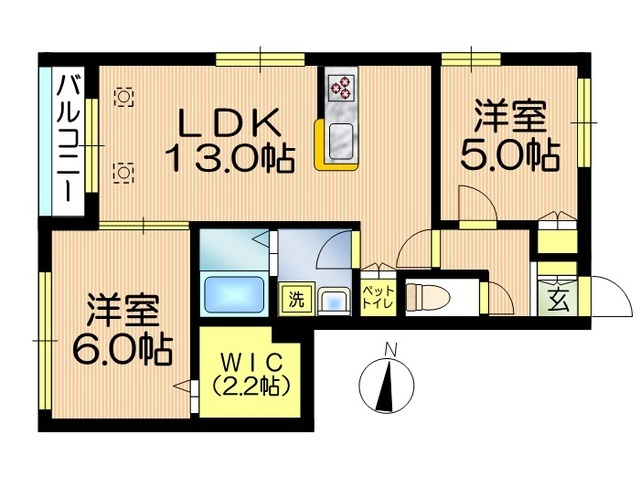 Ｇｒａｎｄ　Ｃｈａｒｉｏｔの間取り|★角部屋★ウォークインクローゼット付き★