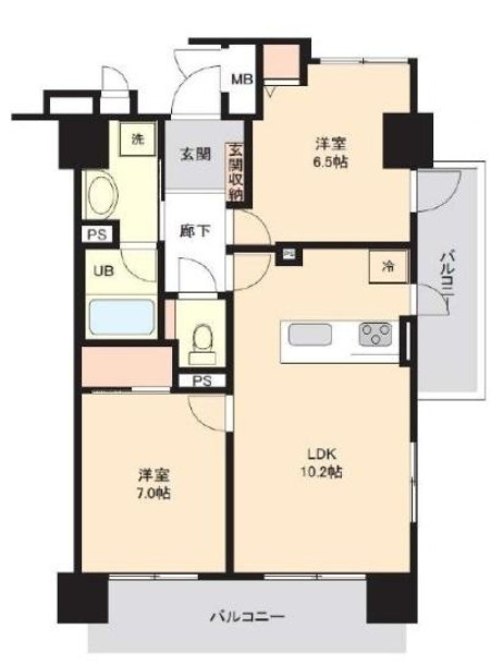 ライオンズマンション新小岩駅前弐番館の間取り