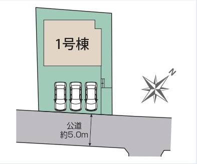 【仲介手数料無料】新築戸建　深谷市緑ヶ丘17-7（全1棟）の区画図
