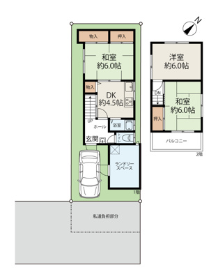 【和室】 | 【プレイワーク箕土路町3丁目・中古戸建】八木北小・軽自動車1台可 | 和室があれば、来客や子供用のスペースとして活躍します