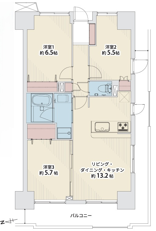 グリーンキャピタル長町Ⅱの間取り