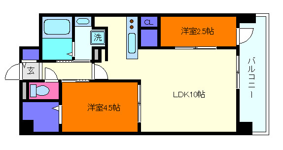 THE SENSE RESIDENCE 甲南山手の間取り