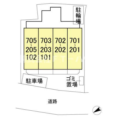 アンクレージュ西船橋の区画図