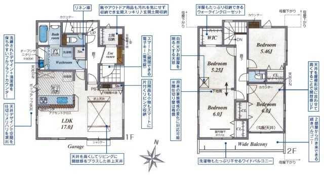 仲介手数料無料　蓮田市関山3丁目5-19　新築戸建　全３棟の間取り|１号棟です