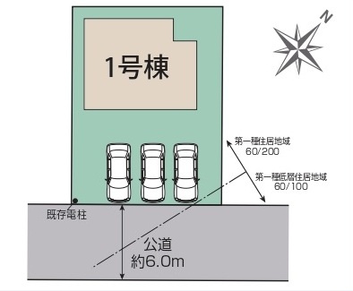 【仲介手数料無料】新築戸建　深谷市桜ヶ丘12-4（全1棟）の区画図