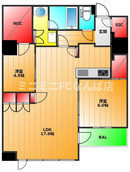 【間取り】 | プレミストタワー靱本町 | 現状有姿　収納力あるクローゼット！