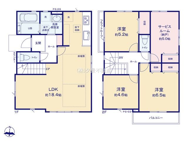 《仲介手数料無料》三鷹市井口５丁目3-8新築一戸建てKEIAI Graceの間取り
