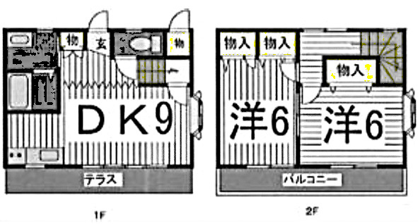 【間取り】 | ２LDKの間取りです