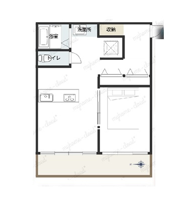 川口市大字東本郷の賃貸マンションの間取り