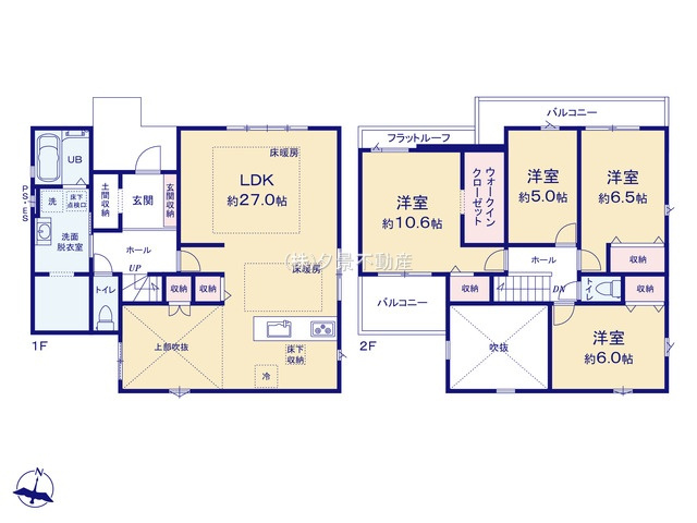 《仲介手数料無料》三鷹市牟礼５丁目2-14新築一戸建てKEIAI Graceの間取り