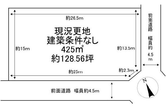 野洲市小南　売土地の土地図