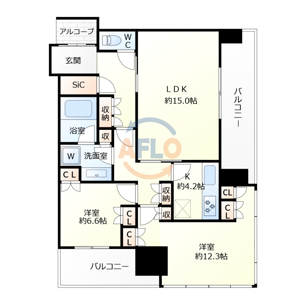 グラングリーン大阪THE NORTH RESIDENCE　扇町小学校の間取り|グラングリーン大阪THE NORTH RESIDENCE　間取り