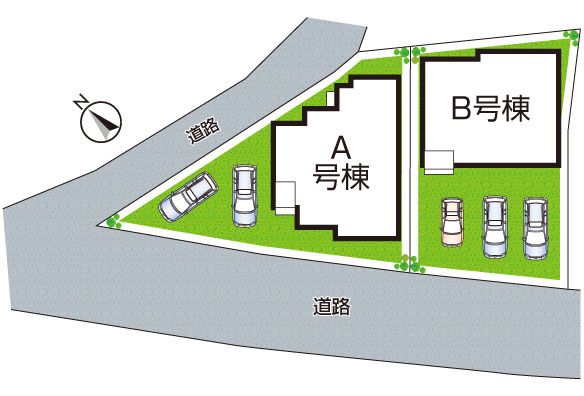 3(土)4(日)現地説明会！◆泉北郡忠岡町忠岡南　新築一戸建ての区画図|全2区画