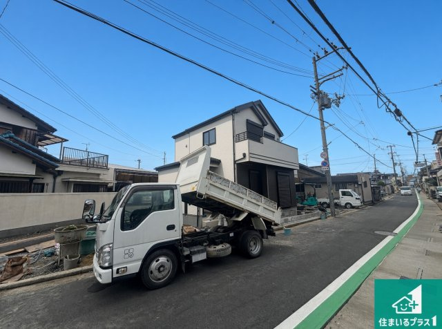 3(土)4(日)現地説明会！◆泉北郡忠岡町忠岡南　新築一戸建ての前面道路含む現地写真|周辺は落ち着いた街並みの住宅地！子育てがしやすい住環境です！まだ未完成ですが、現地でしかわからない事もございます。是非一度ご覧ください。