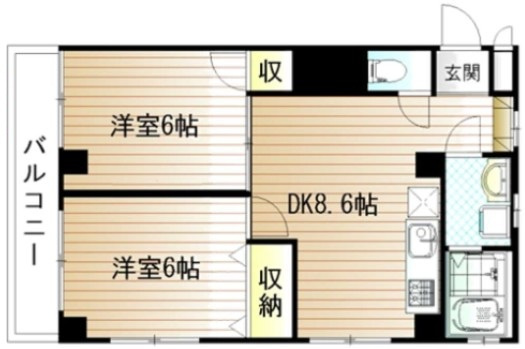 シャトー晴偕の間取り|間取りです。