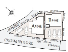 泉北郡忠岡町忠岡南　新築一戸建ての区画図|全2区画