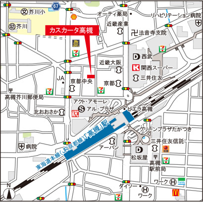 カスカータ高槻の地図