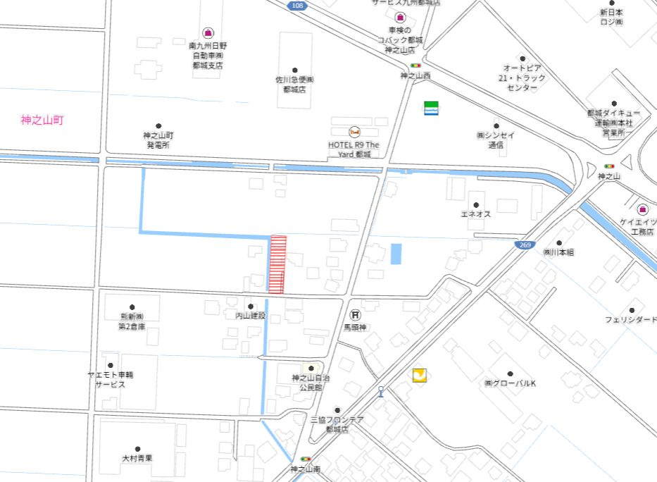 土地：神之山町1895番1の土地図